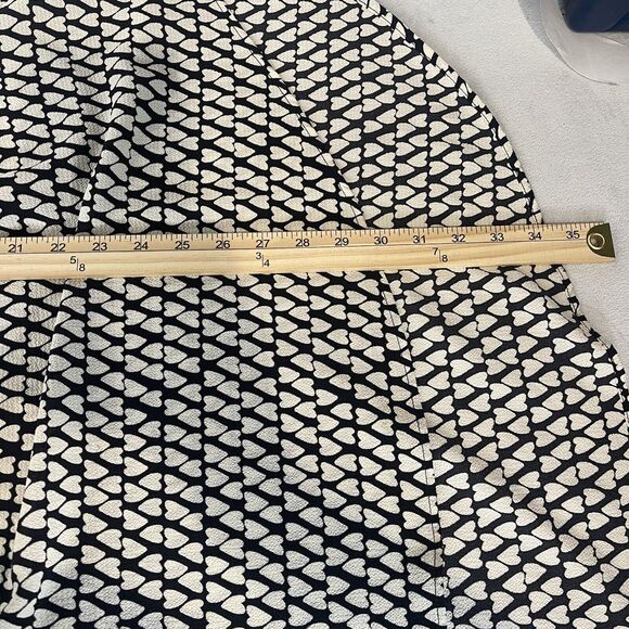 Uncle Frank Tunic Dress Women Sz S Black Cream Heart Print Feminine Romantic Top - Picture 8 of 8